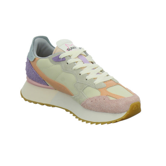 SUN68 Sneaker Damen Star Girl Beige-kombi