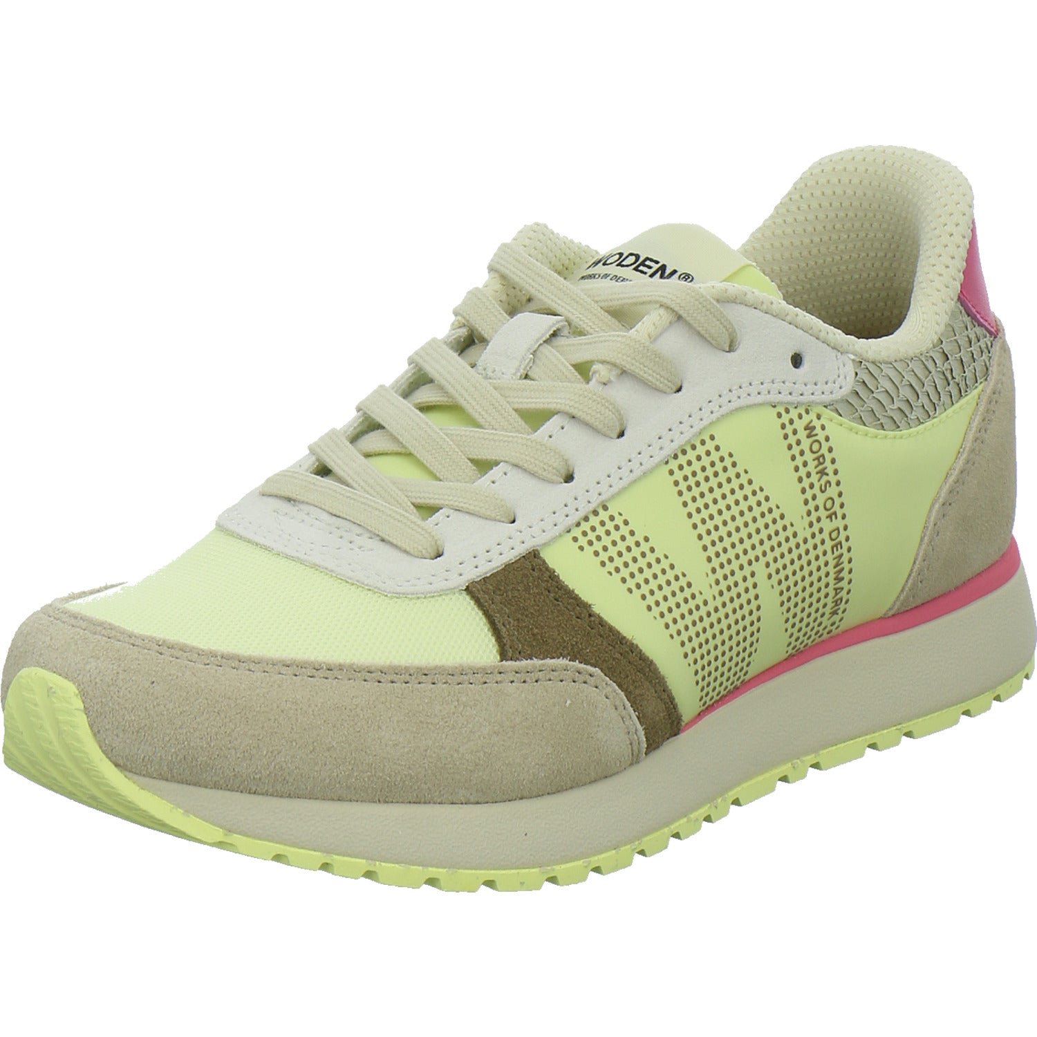 Woden Sneaker Damen Ronja Tricolor Beige-kombi