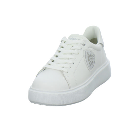 Blauer Schnürhalbschuhe Weiß