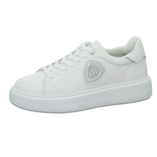 Blauer Schnürhalbschuhe Weiß