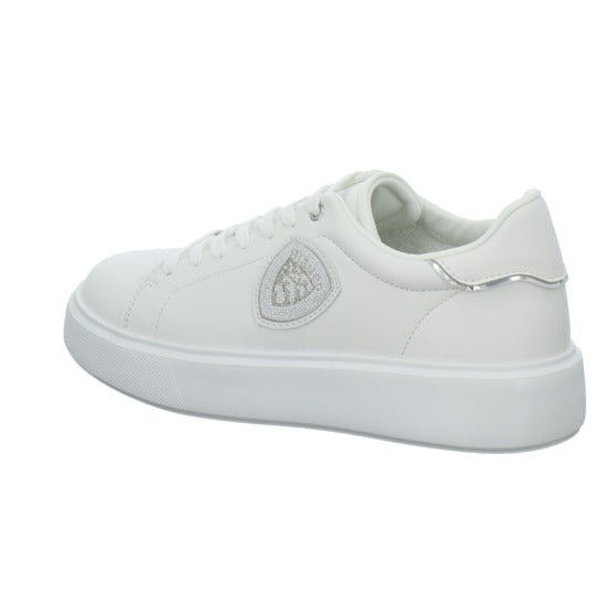 Blauer Schnürhalbschuhe Weiß