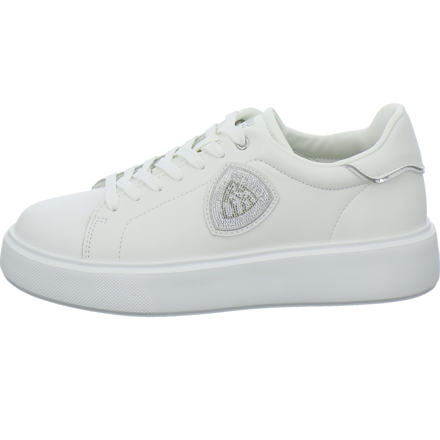 Blauer Schnürhalbschuhe Weiß