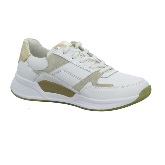 Gabor Comfort Rolling Soft Schnürhalbschuhe Weiß-kombi - 360° Ansicht