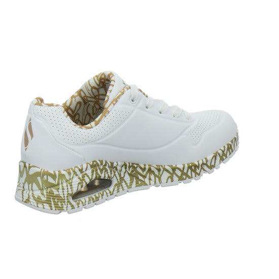 Skechers UNO GOLDCROWN Schnürhalbschuhe Weiß-kombi - 360° Ansicht