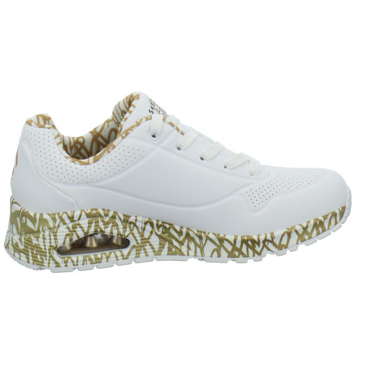 Skechers UNO GOLDCROWN Schnürhalbschuhe Weiß-kombi - 360° Ansicht