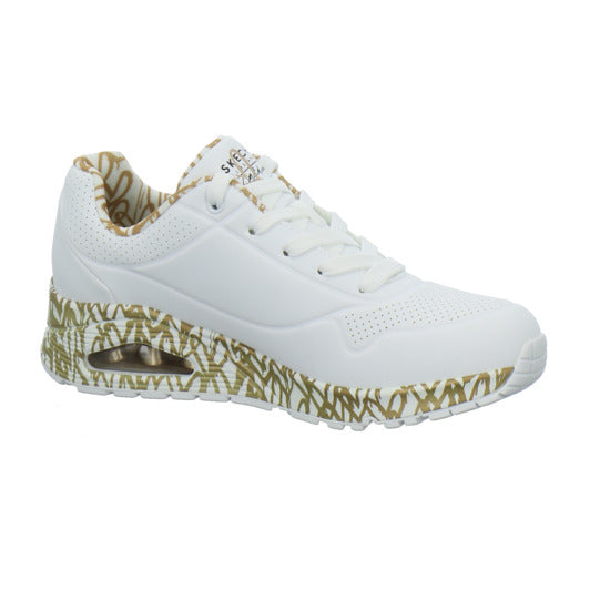 Skechers UNO GOLDCROWN Schnürhalbschuhe Weiß-kombi - 360° Ansicht