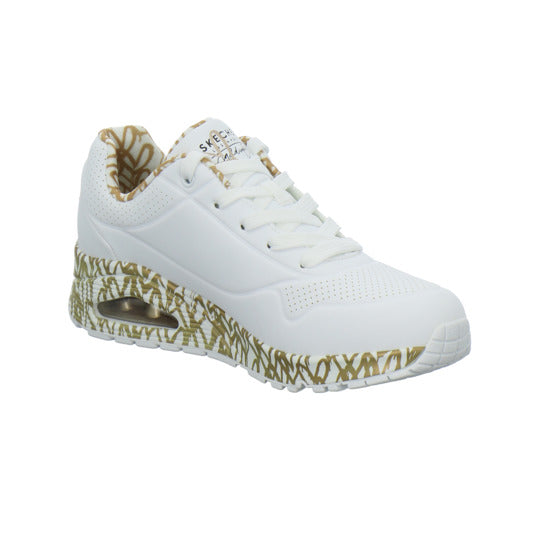Skechers UNO GOLDCROWN Schnürhalbschuhe Weiß-kombi - 360° Ansicht