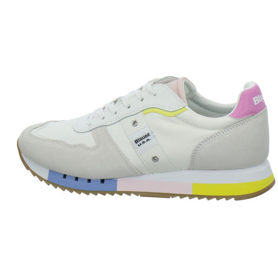 Blauer Schnürhalbschuhe Weiß-kombi