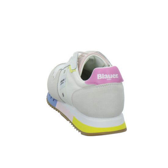 Blauer Schnürhalbschuhe Weiß-kombi