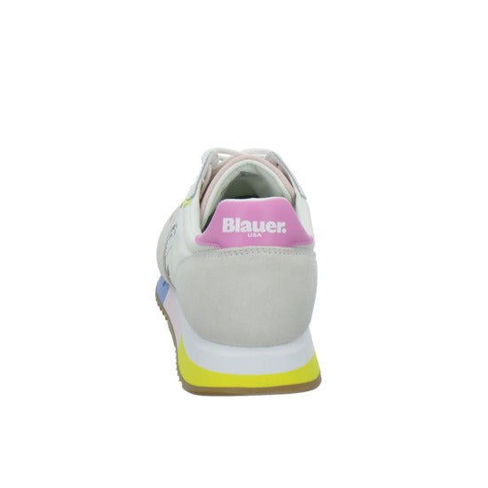 Blauer Schnürhalbschuhe Weiß-kombi