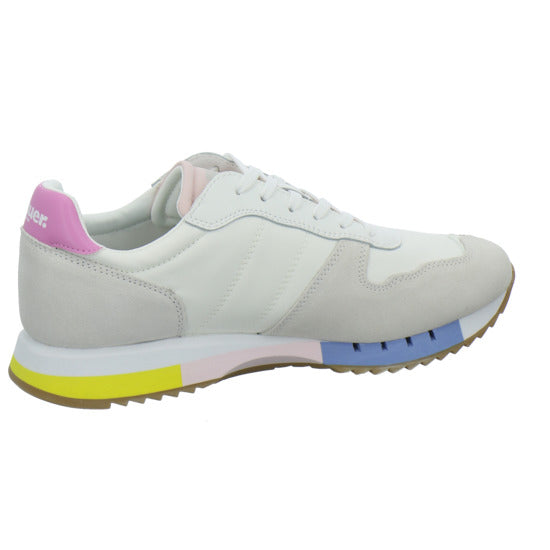 Blauer Schnürhalbschuhe Weiß-kombi