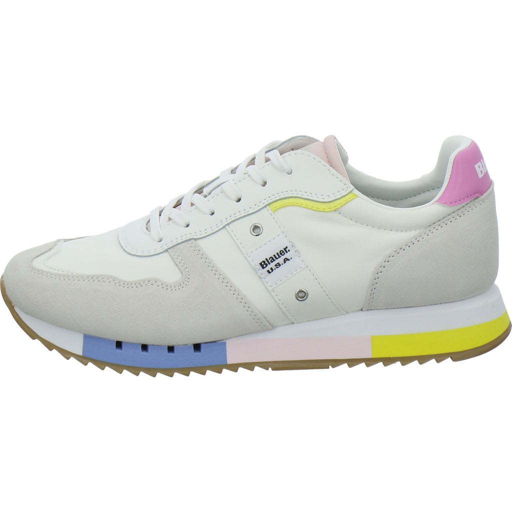 Blauer Schnürhalbschuhe Weiß-kombi