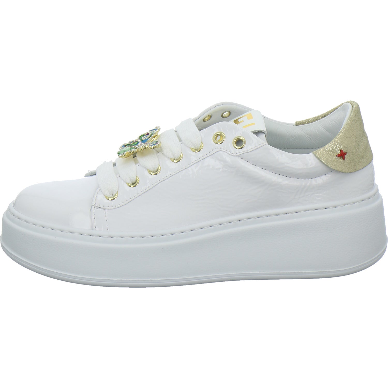 GIO+ Schnürhalbschuhe Weiß-kombi