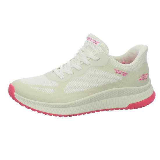 Skechers Sneaker Damen Bobs Squad Slip Ins Weiß-kombi