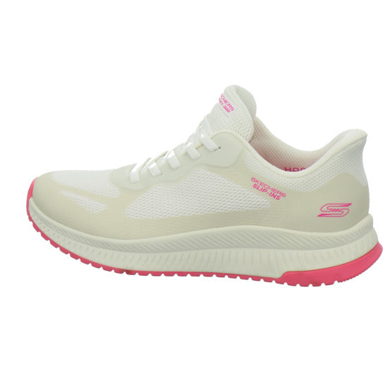 Skechers Sneaker Damen Bobs Squad Slip Ins Weiß-kombi