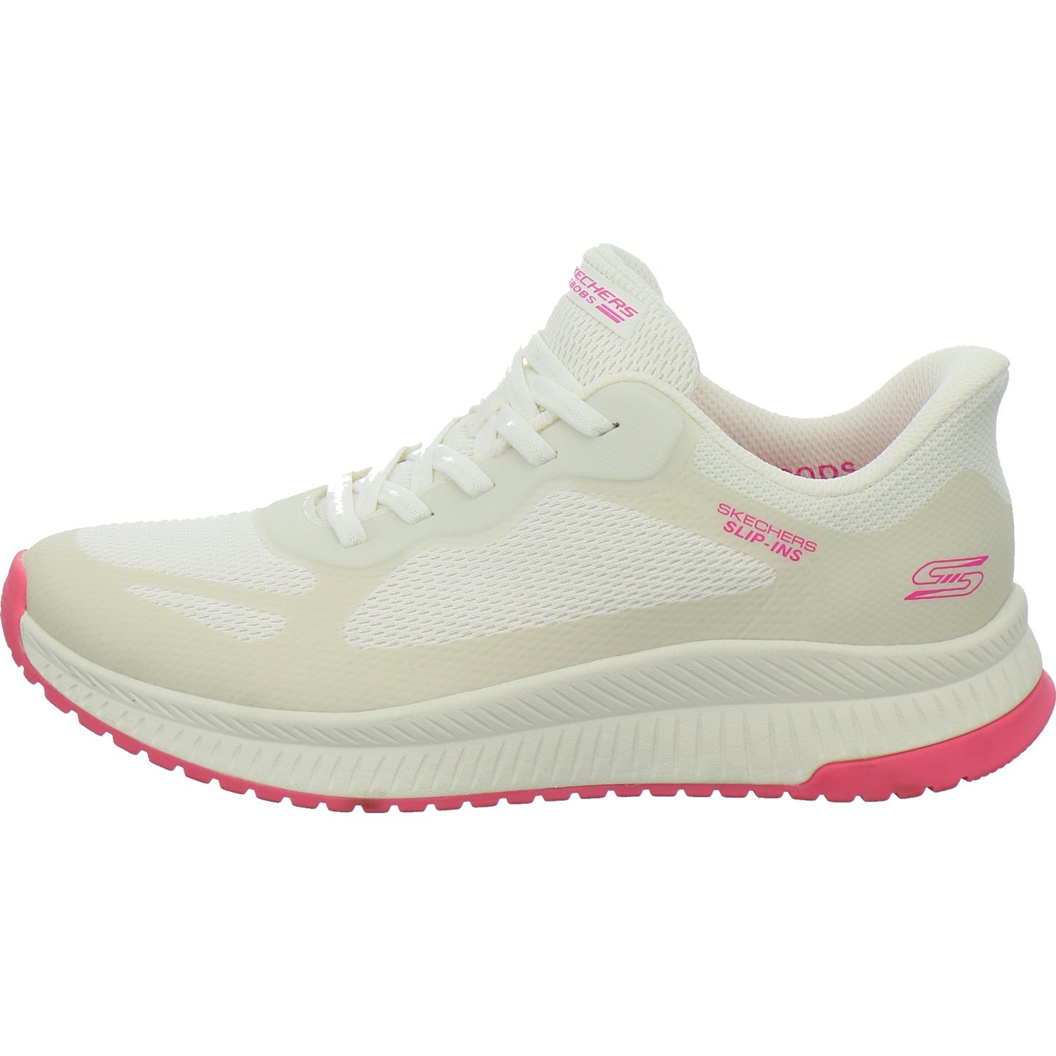 Skechers Sneaker Damen Bobs Squad Slip Ins Weiß-kombi