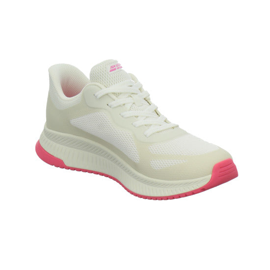Skechers Sneaker Damen Bobs Squad Slip Ins Weiß-kombi