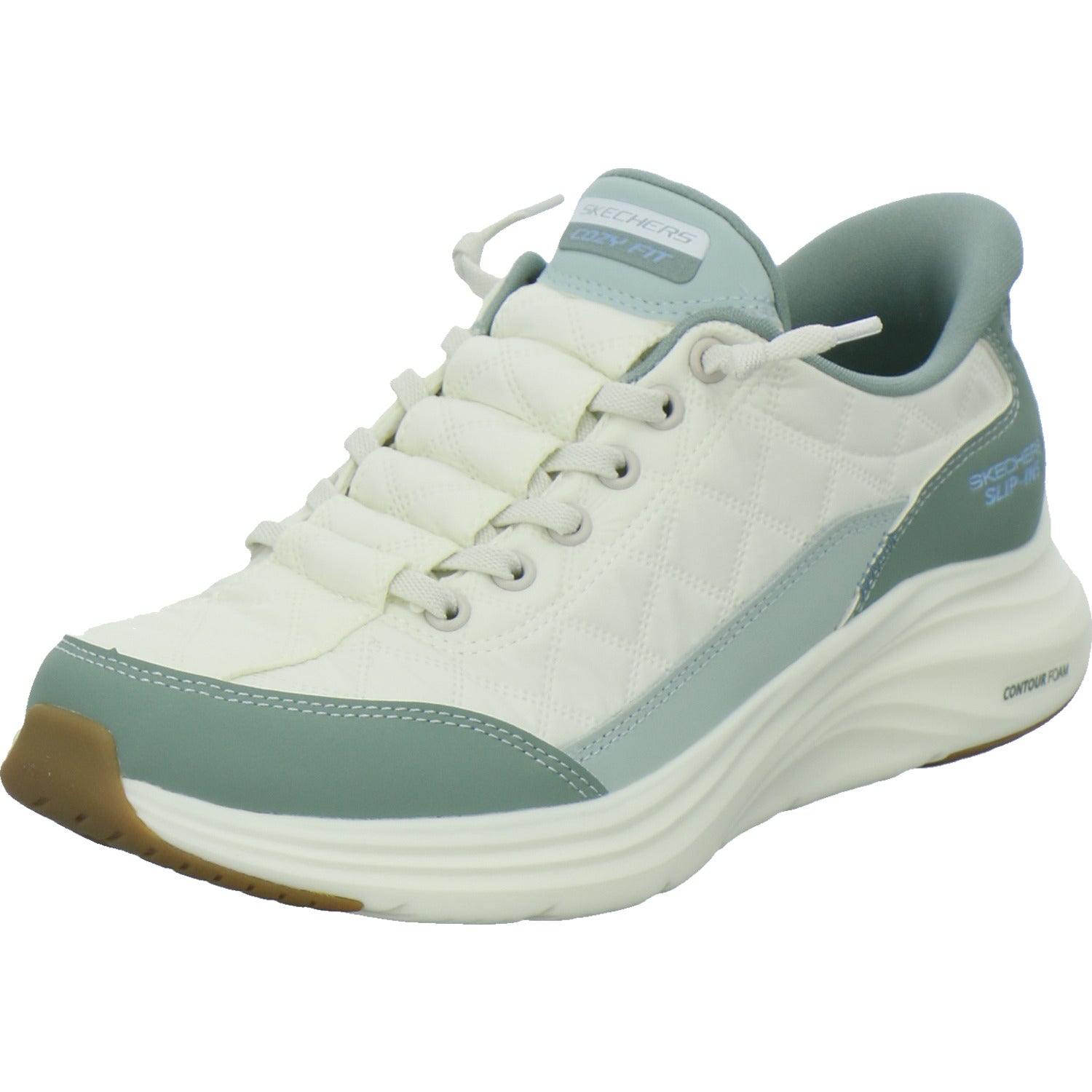 Skechers Sneaker Damen SLIP INS CONTOUR FOAM Weiß-kombi