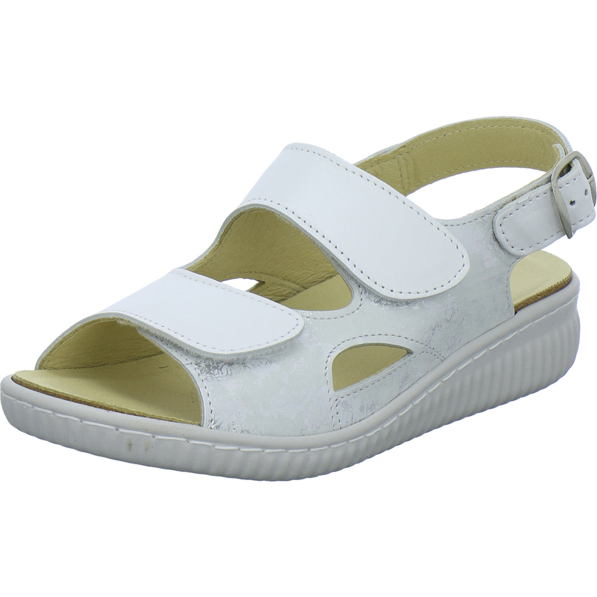 Longo Bequemschuhe Damen Weiß-kombi