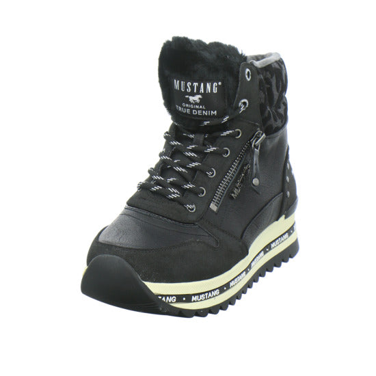 Mustang Stiefel ungefüttert Schwarz - 360° Ansicht