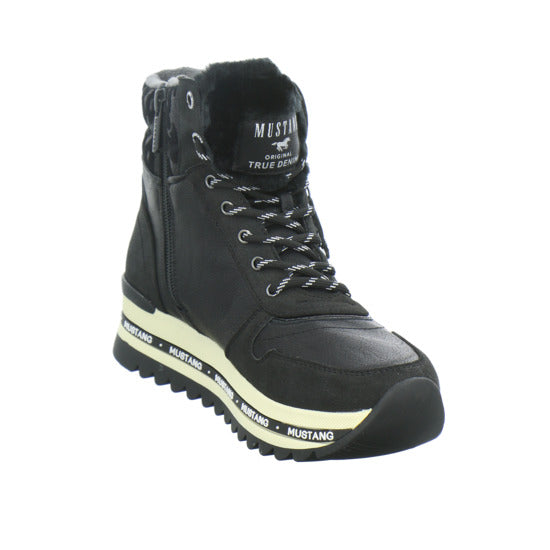Mustang Stiefel ungefüttert Schwarz - 360° Ansicht