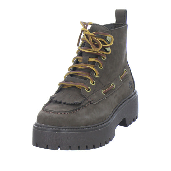 Timberland Stiefel Damen Stone Street Mid Lace Up Dunkelbraun