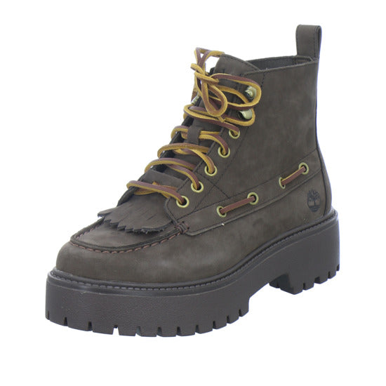 Timberland Stiefel Damen Stone Street Mid Lace Up Dunkelbraun