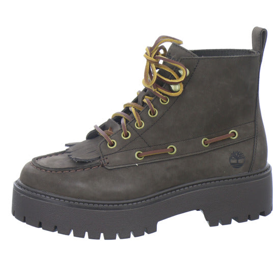 Timberland Stiefel Damen Stone Street Mid Lace Up Dunkelbraun
