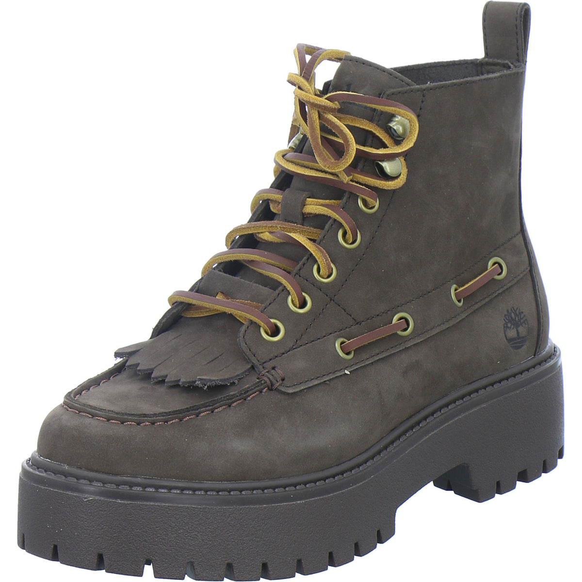Timberland Stiefel Damen Stone Street Mid Lace Up Dunkelbraun