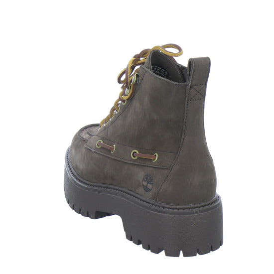 Timberland Stiefel Damen Stone Street Mid Lace Up Dunkelbraun