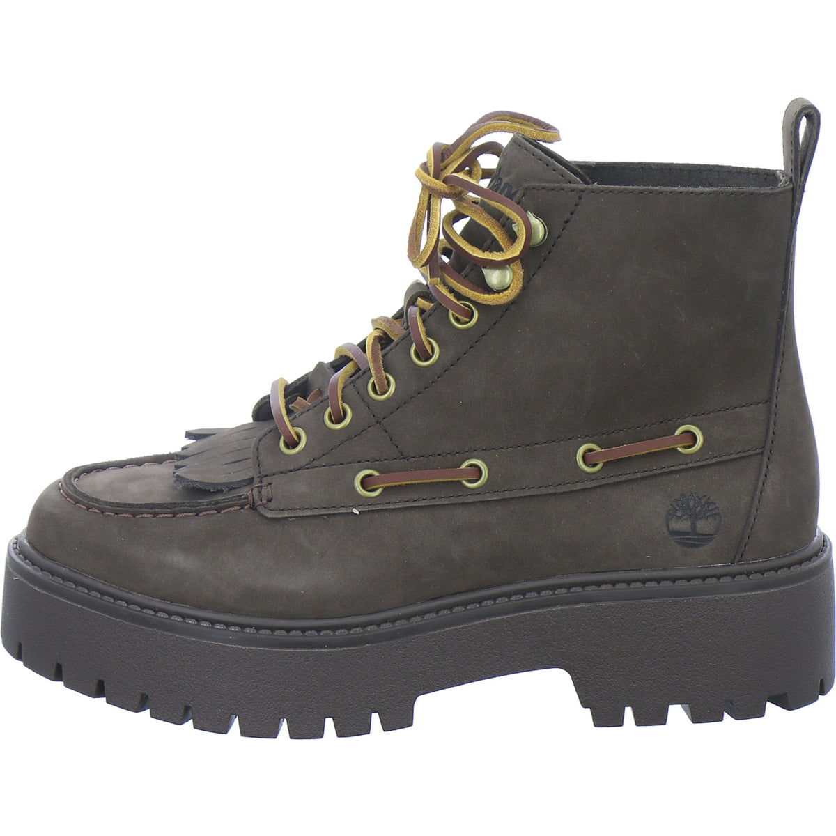 Timberland Stiefel Damen Stone Street Mid Lace Up Dunkelbraun