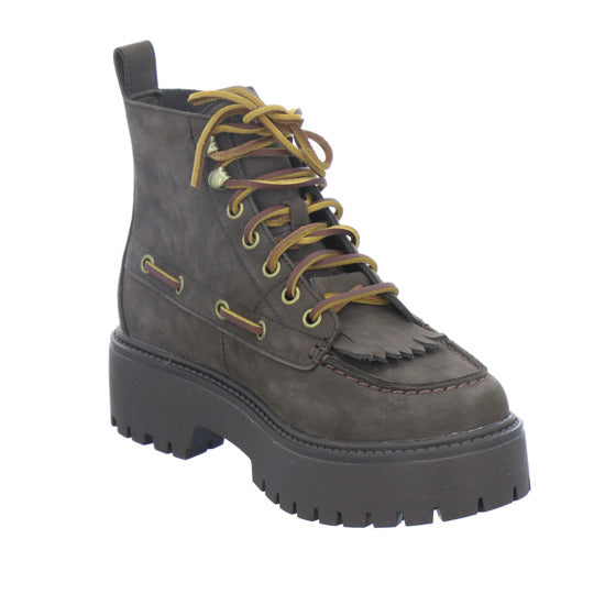 Timberland Stiefel Damen Stone Street Mid Lace Up Dunkelbraun