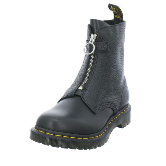 Dr. Martens 1460 Pascal Frnt Zip Stiefel ungefüttert Schwarz - 360° Ansicht