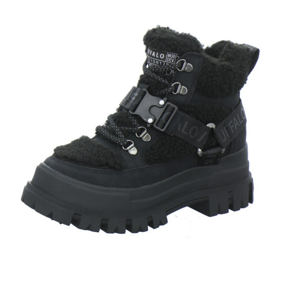 Buffalo Aspha Com Mid Warm Winterstiefel warm gefüttert Schwarz - 360° Ansicht
