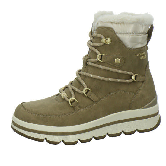 Tom Tailor Shoes Winterstiefel warm gefüttert Hellbraun - 360° Ansicht