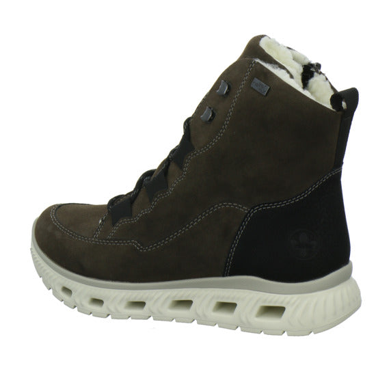 Rieker Winterstiefel warm gefüttert taupe - 360° Ansicht