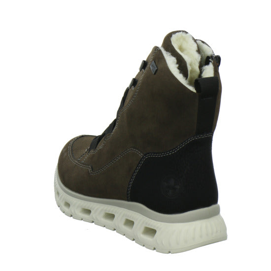 Rieker Winterstiefel warm gefüttert taupe - 360° Ansicht