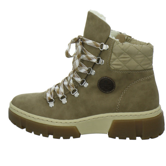 Rieker Winterstiefel warm gefüttert taupe - 360° Ansicht