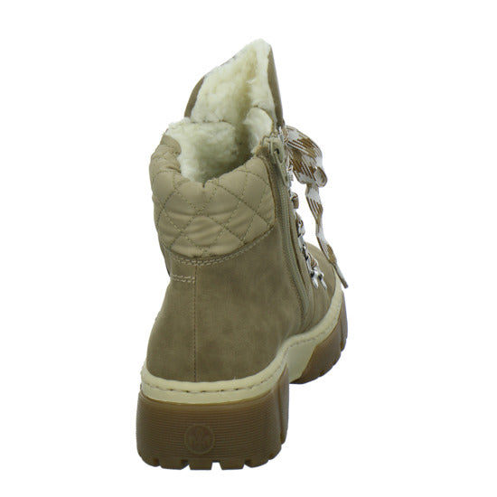 Rieker Winterstiefel warm gefüttert taupe - 360° Ansicht