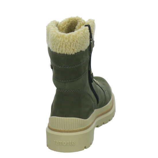 Remonte Winterstiefel warm gefüttert oliv - 360° Ansicht