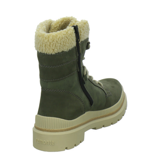 Remonte Winterstiefel warm gefüttert oliv - 360° Ansicht