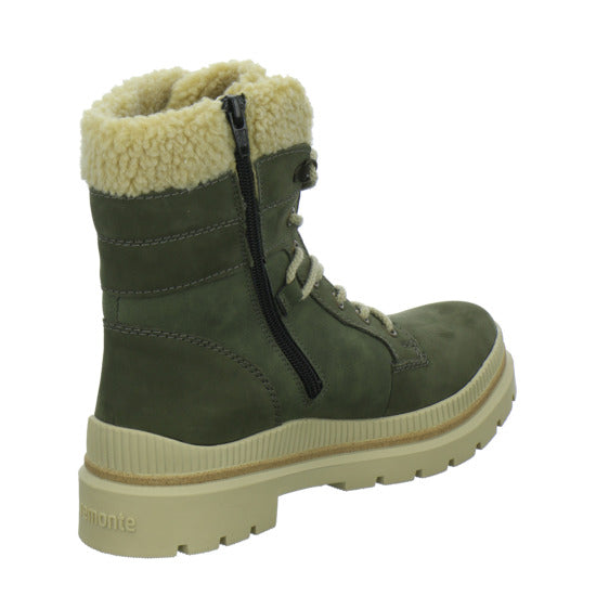 Remonte Winterstiefel warm gefüttert oliv - 360° Ansicht