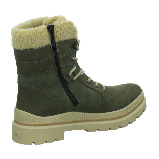 Remonte Winterstiefel warm gefüttert oliv - 360° Ansicht
