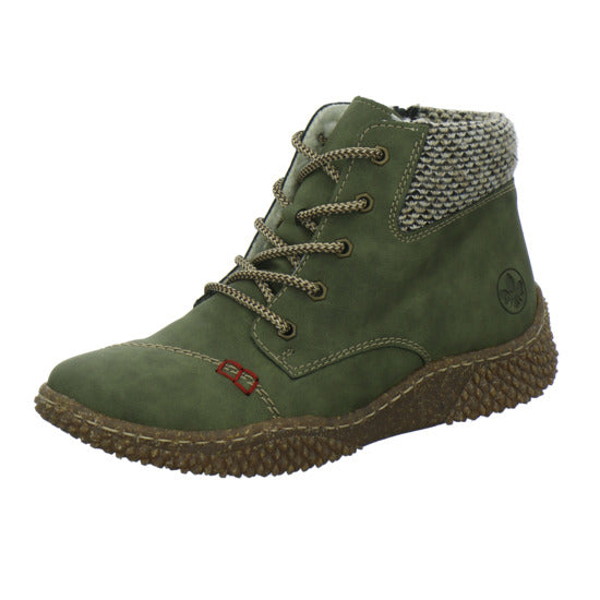 Rieker Winterstiefel warm gefüttert oliv - 360° Ansicht