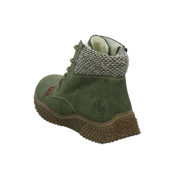 Rieker Winterstiefel warm gefüttert oliv - 360° Ansicht