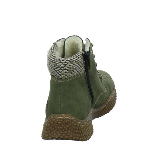 Rieker Winterstiefel warm gefüttert oliv - 360° Ansicht