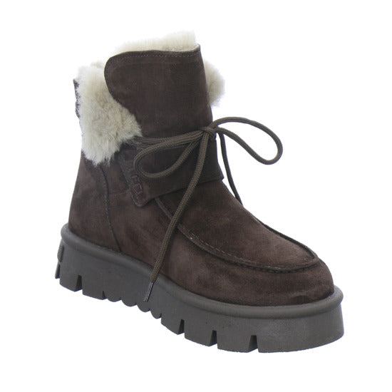 Sekada Winterstiefel Damen Dunkelbraun