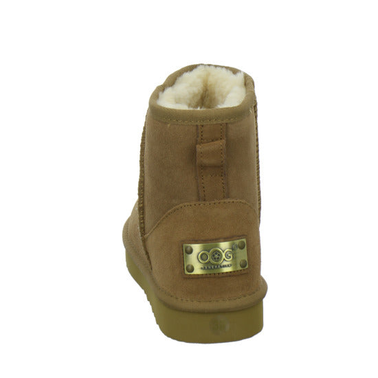 OOG 3klein+4groß Winterstiefel warm gefüttert Mittelbraun - 360° Ansicht