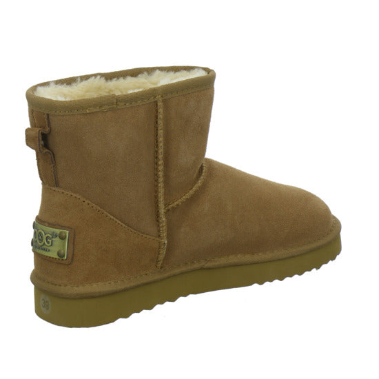 OOG 3klein+4groß Winterstiefel warm gefüttert Mittelbraun - 360° Ansicht