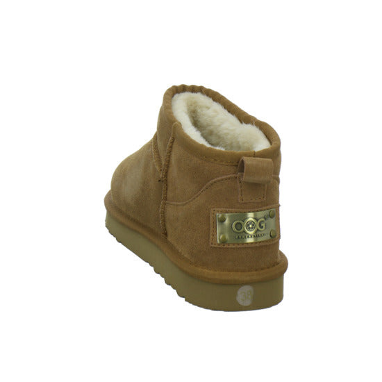 OOG 3klein+4groß Winterstiefel warm gefüttert Mittelbraun - 360° Ansicht